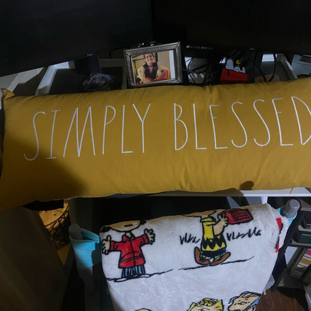 Simply Blessed Yellow Pillow